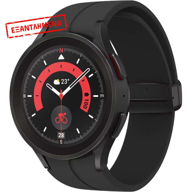 Smartwatch Samsung Galaxy Watch5 Pro R920 1.36" Super AMOLED GPS NFC 5ATM με Δυνατότητα Κλήσεων Black