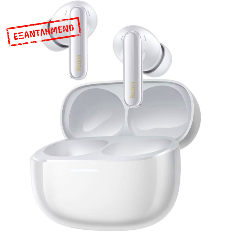 Wireless Bluetooth Xiaomi Redmi Buds 6 Pro BHR9310GL Ultra HD με Active Noise Cancellation και Θήκη Φόρτισης Glacier White