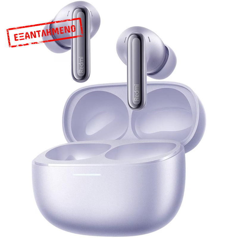 Wireless Bluetooth Xiaomi Redmi Buds 6 Pro BHR9317GL Ultra HD με Active Noise Cancellation και Θήκη Φόρτισης Lavender Purple