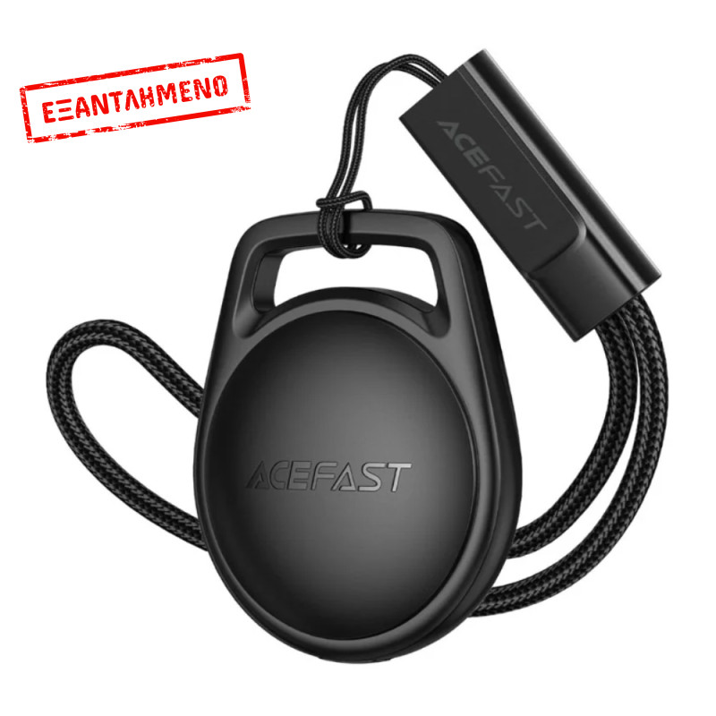 Acefast Tag S2 Anti-Lost Tracker Μόνο για iOS Συμβατό με Apple Find My Network με Λουράκι Μαύρο