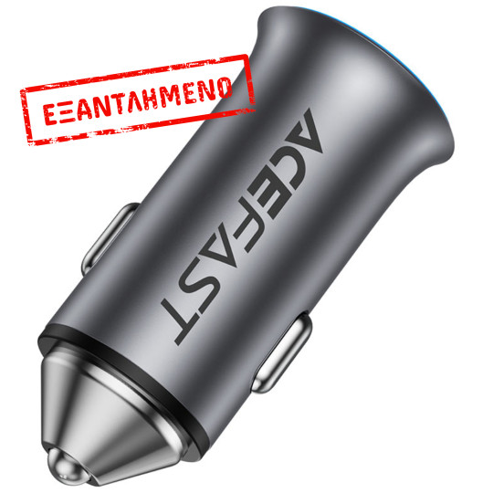 Φορτιστής Αυτοκινήτου Acefast B16 1xUSB-C 1xUSB-A PD95W QC3.0 Αλουμινένιος με Φωτισμό Γκρι Φορτιστής Αυτοκινήτου Acefast B16 1xUSB-C 1xUSB-A PD95W QC3.0 Αλουμινένιος με Φωτισμό Γκρι