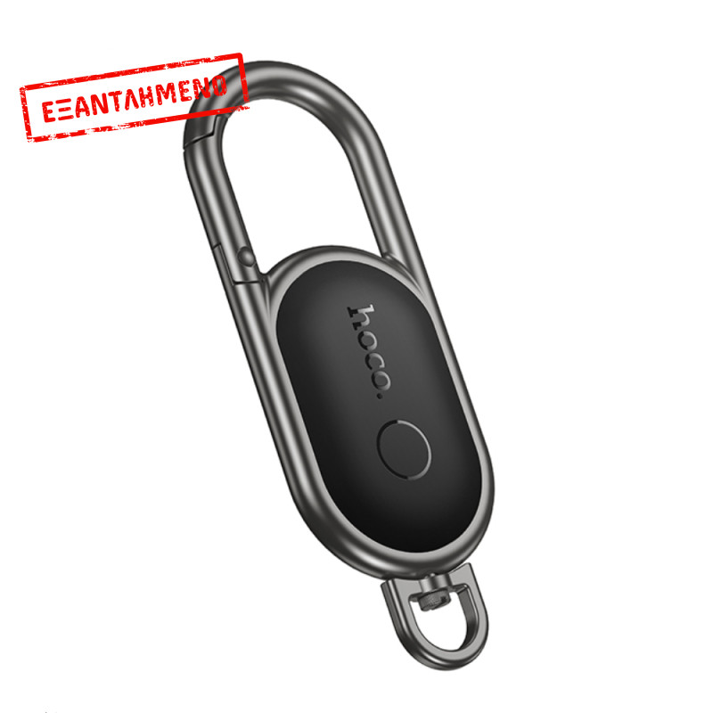 Gps Tracker Hoco E91J Tiger Μπρελόκ για Κλειδιά και Καραμπίνερ Μόνο για iOS Συμβατό με Apple Find My Network Μαύρο