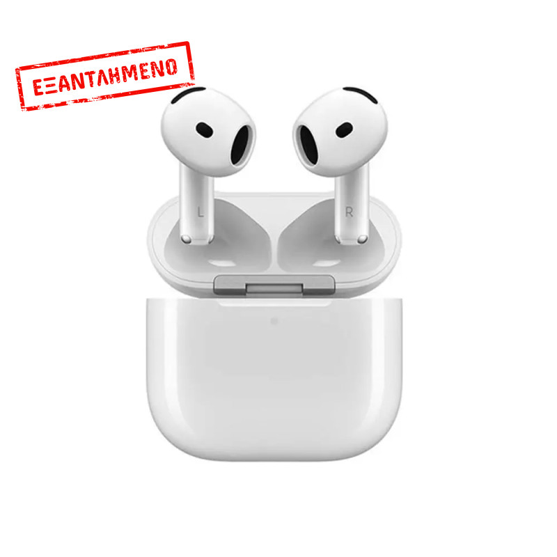 Bluetooth Apple AirPods 4 MXP63LL/A με IP54 και Θήκη Φόρτισης Bluetooth Apple AirPods 4 MXP63LL/A με IP54 και Θήκη Φόρτισης