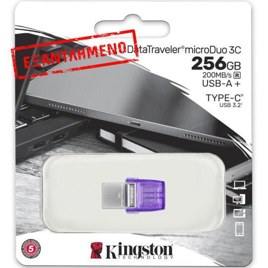 USB Kingston Data Traveller MicroDuo 3C USB-A + USB-C 3.2 256GB DTDUO3CG3/256GB