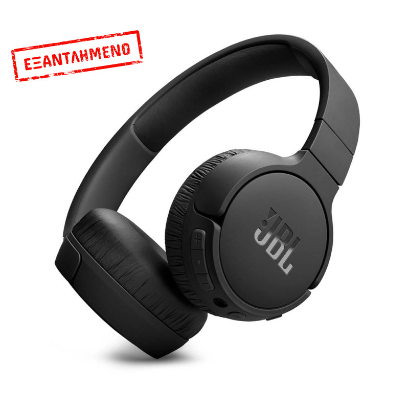 Ακουστικά Stereo On-ear JBL Tune 670NC Pure Bass Sound με Μικρόφωνο ANC και Quick Charge έως 70h Playtime JBLT670NCBLK Μαύρα