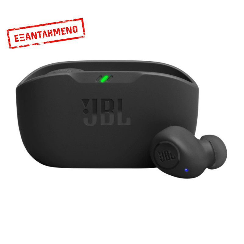 Wireless Hands Free JBL Wave Buds με Deep Bass έως 20 Ώρες Λειτουργίας IP54 και Θήκη Φόρτισης Μαύρα