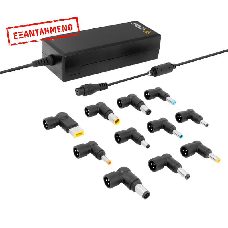 Universal Τροφοδοτικό Laptop Yenkee YAU 90112 90W με 11 Διαφορετικές Κεφαλές και Προστασία απο Υπέρταση και Βραχυκύκλωμα