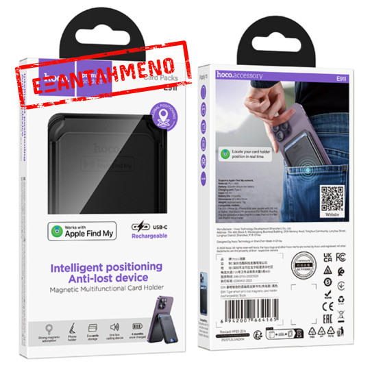 Hoco E91I Anti-Lost Device / Θήκη για Κάρτες Μαγνητική Μόνο για iOS Συμβατό με Apple Find My Network Hoco E91I Anti-Lost Device / Θήκη για Κάρτες Μαγνητική Μόνο για iOS Συμβατό με Apple Find My Network