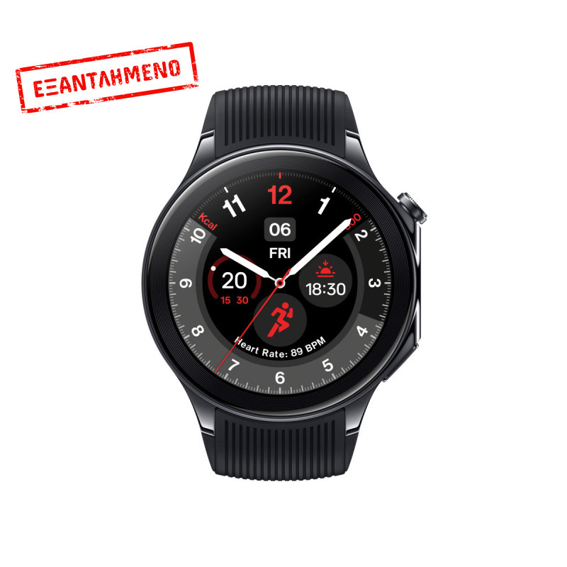 Smartwatch OnePlus Watch 2 1,43" AMOLED GPS NFC IP68 με Δυνατότητα Κλήσεων Black Steel Smartwatch OnePlus Watch 2 1,43" AMOLED GPS NFC IP68 με Δυνατότητα Κλήσεων Black Steel
