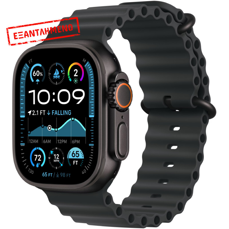 Apple Watch Ultra 2 49mm GPS eSIM NFC IP6X Titanium Case με Black Ocean Band MX4P3FD/A Apple Watch Ultra 2 49mm GPS eSIM NFC IP6X Titanium Case με Black Ocean Band MX4P3FD/A