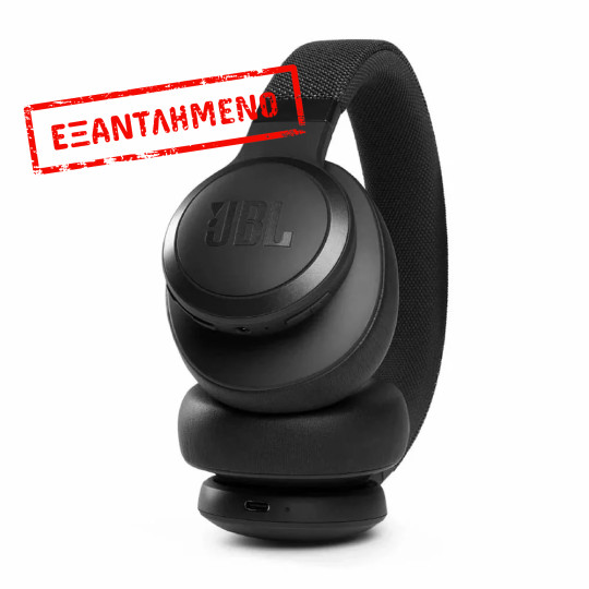 Bluetooth Ακουστικά JBL Live 660NC Ασύρματα & Ενσύρματα USB-C με ANC 50h Ακρόαση και Fast Charge Black JBLLIVE660NCBLK