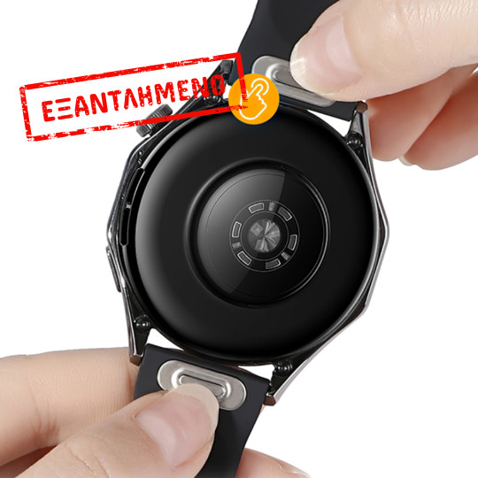 Watchband Hoco WH22 Silicon για Samsung Huawei Xiaomi Vivo OPPO κα 20mm Universal Μαύρο Watchband Hoco WH22 Silicon για Samsung Huawei Xiaomi Vivo OPPO κα 20mm Universal Μαύρο