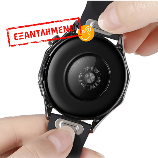 Watchband Hoco WH22 Silicon για Samsung Huawei Xiaomi Vivo OPPO κα 22mm Universal Black Watchband Hoco WH22 Silicon για Samsung Huawei Xiaomi Vivo OPPO κα 22mm Universal Black