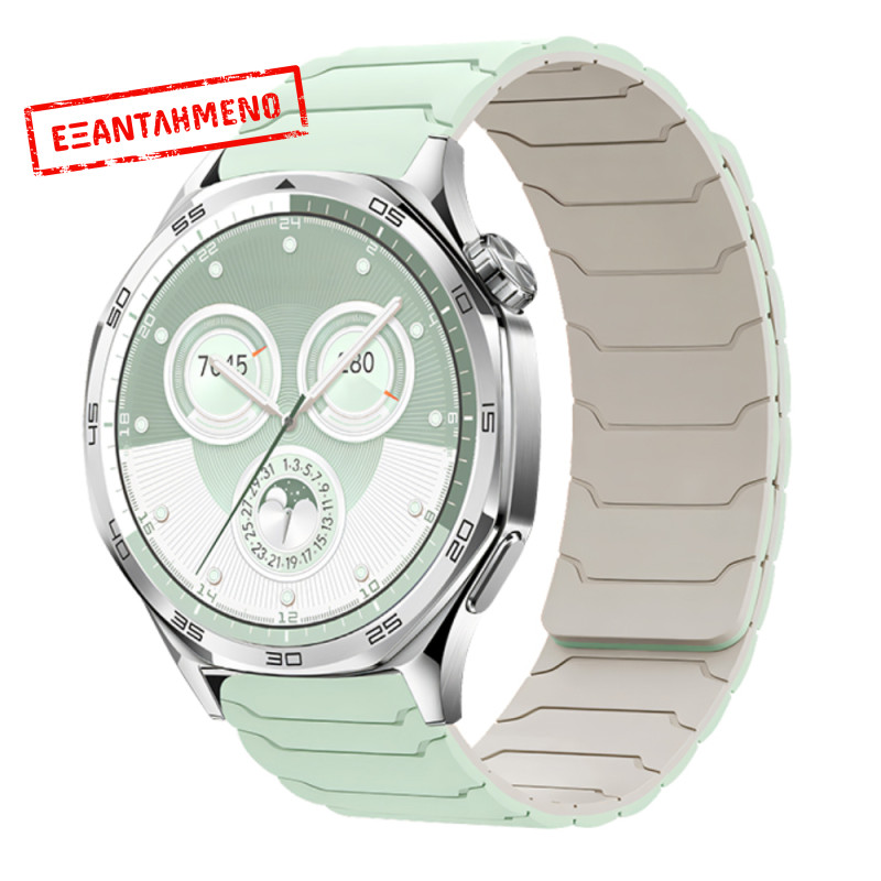 Watchband Hoco WH21 Flexible Silicon Μαγνητικό για Samsung Huawei Xiaomi Vivo OPPO κα 22mm Universal Light Lotus με Λευκό Watchband Hoco WH21 Flexible Silicon Μαγνητικό για Samsung Huawei Xiaomi Vivo OPPO κα 22mm Universal Light Lotus με Λευκό