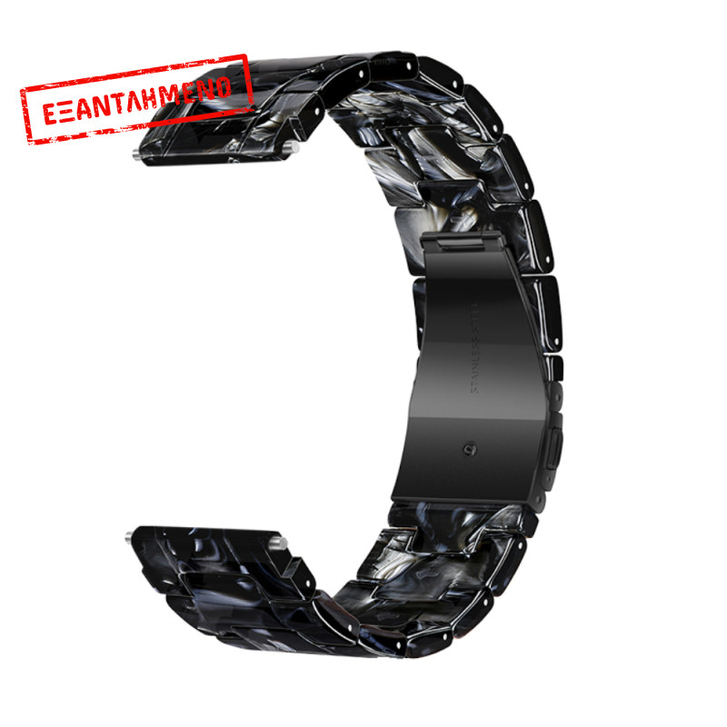 Watchband Hoco WH19 Elegant Series Πλαστικό Μπρασελέ για Samsung Huawei Xiaomi Vivo OPPO κα 20mm Universal Μαύρο Watchband Hoco WH19 Elegant Series Πλαστικό Μπρασελέ για Samsung Huawei Xiaomi Vivo OPPO κα 20mm Universal Μαύρο