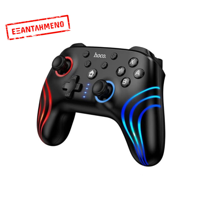 Gamepad Hoco GA2 Unicorn RGB 800mAh BT v4.2 8h Χρήσης και Dual Motor Δόνηση Συμβατό με Κονσόλες και PC