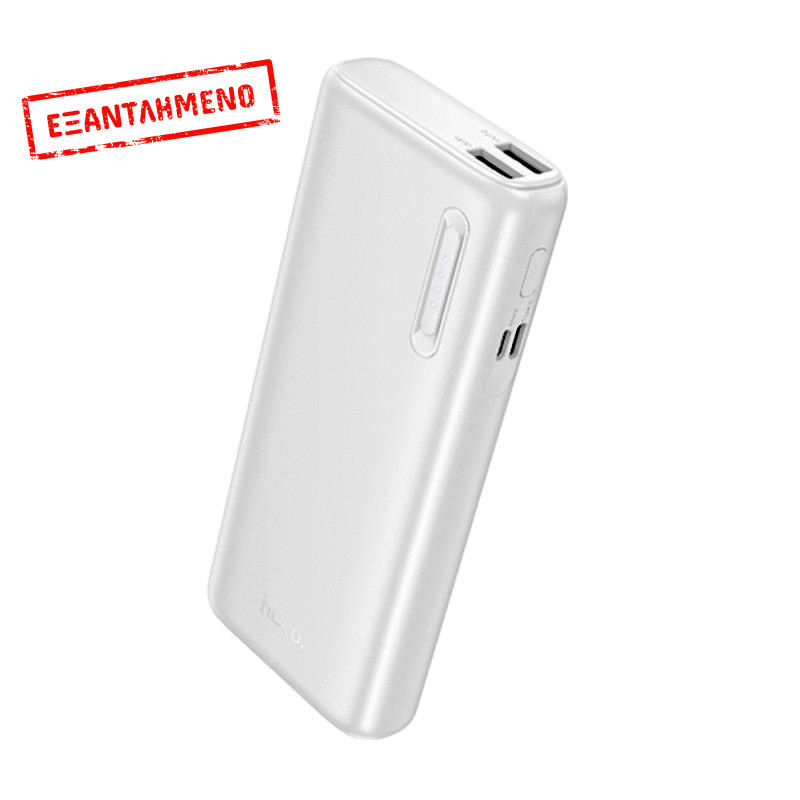 Power Bank Hoco J158A Runner 10000mAh Fast Charge 5V/2A Slim με 2xUSB-A 1xUSB-C 1xMicro USB και LED Ένδειξη Μπαταρίας Λευκό