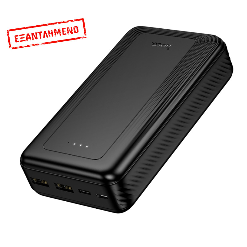 Power Bank Hoco J165A 20000mAh 2xUSB-A 1xUSB-C 1xMicro USB 5V/2A και LED Ένδειξη Μπαταρίας Μαύρο