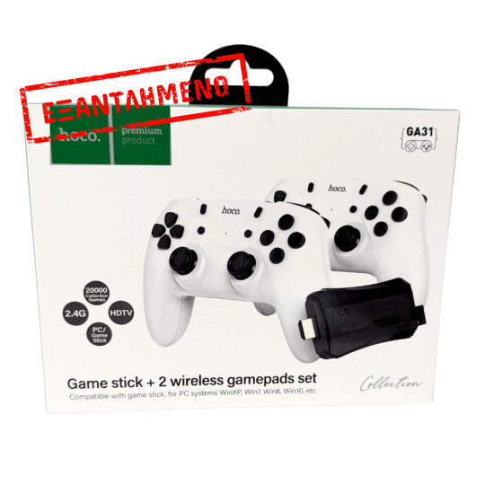 Gamepad Set Hoco GA31 2.4G Ασύρματη Τεχνολογία Συμβατά με PC και HDMI Gamestick με 20.000 Προ-εγκατεστημένα Παιχνίδια
