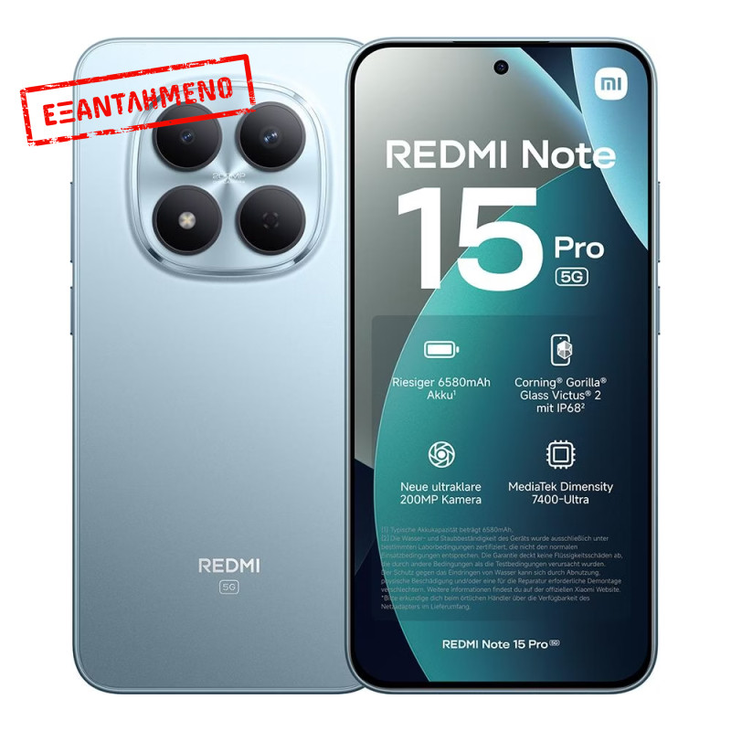 Xiaomi Redmi Note 15 Pro 5G Dual Sim 6.83" 12GB/512GB IP68 Glacier Blue