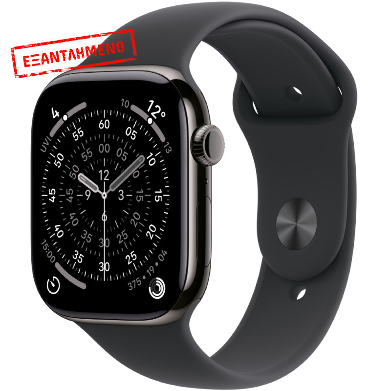 Apple Watch Series 11 5G (2025) Aluminum 42mm GPS eSIM NFC IP6X Aluminum Case Slate με Black Sport Band
