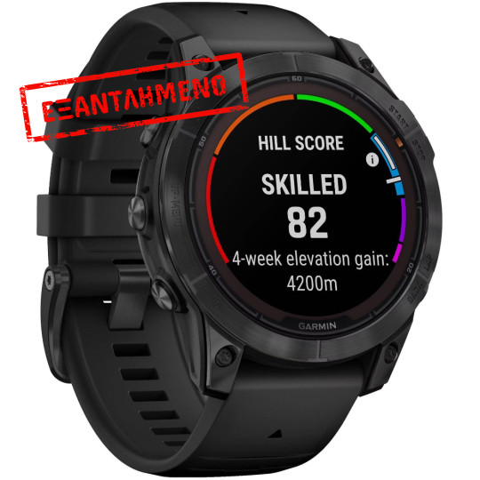Smartwatch Garmin Fenix 7 Pro Solar Stainless Steel 47mm GPS 10 ATM Slate Grey με Black Band