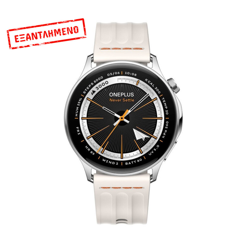 Smartwatch OnePlus Watch Lite 1.46" AMOLED GPS 5 ATM με Δυνατότητα Κλήσεων Silver Steel