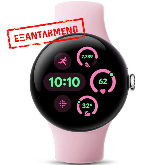 Smartwatch Google Pixel Watch 3 LTE 1,2" OLED GPS NFC IP68 με Δυνατότητα Κλήσεων Rose