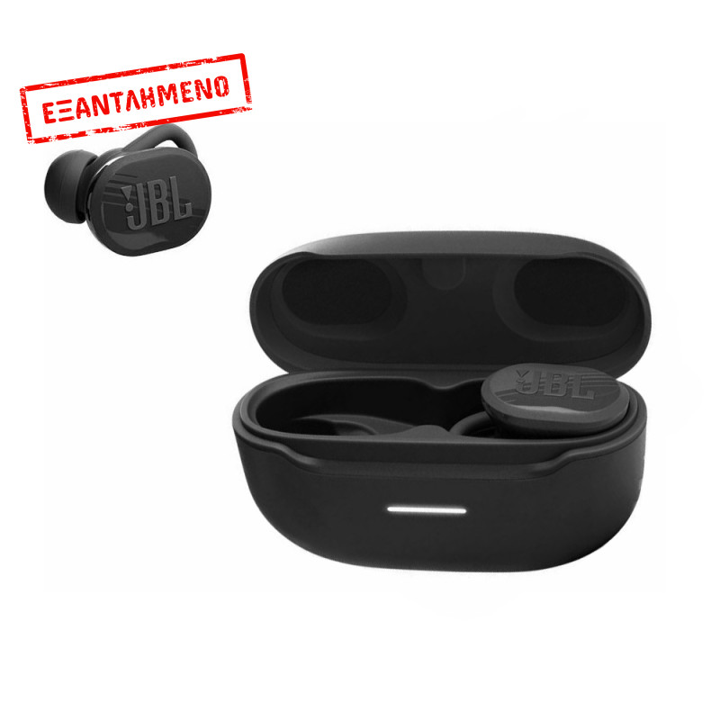 Bluetooth Hands Free JBL Endurance Race In-ear TWS Smart Ambient Συμβατό με Alexa και Google Assistant IP67 με Θήκη Φόρτισης Μαύρα