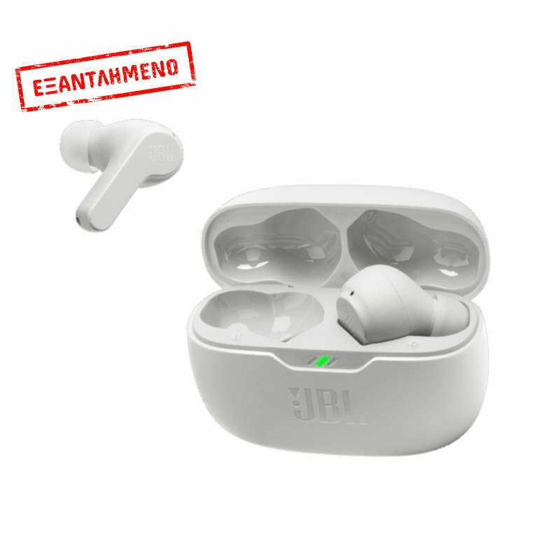 Wireless Hands Free JBL Wave Beam Buds με TalkThru έως 32 Ώρες Λειτουργίας IP54 και Θήκη Φόρτισης Λευκά