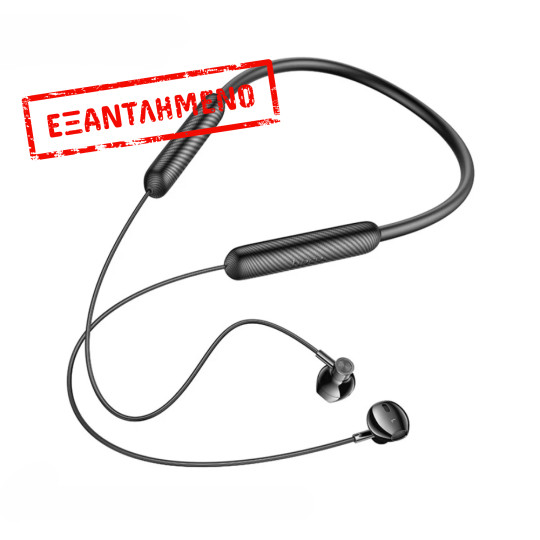 Bluetooth Hands Free Hoco. DM50 Neckband Lightweight v5.3 με Μεγάλη Διάρκεια Μπαταρίας 500mAh 80 Ώρες Αναπαραγωγής Μαύρα