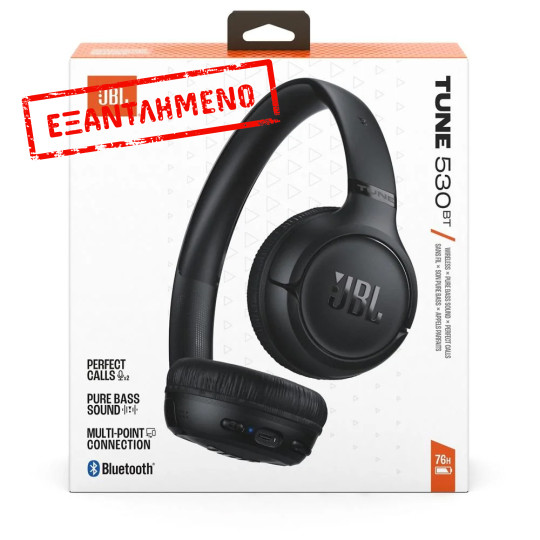 Bluetooth Stereo Ακουστικά JBL Tune 530BT On-ear με Pure Bass 2-Mic BT6.0 και έως 76h Playtime Black