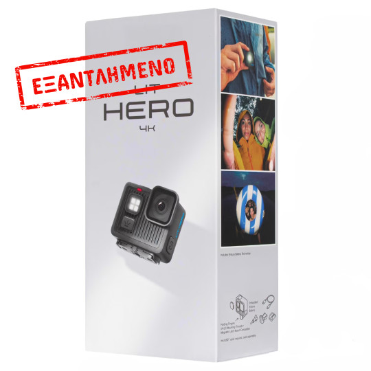 Action Camera GoPro LIT Hero CHDHF-132-EU 4K Ultra HD 165° Οθόνη Αφής Wi-Fi και έως 5m Υποβρύχια Black