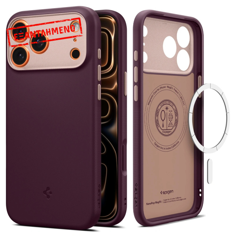 Θήκη Spigen Nano Pop Magsafe για Apple iPhone 17 Pro Max Μπορντώ