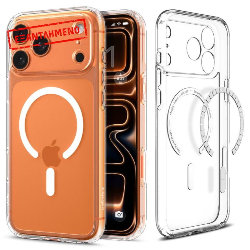 Θήκη Spigen Ultra Hybrid Magsafe για iPhone Apple 17 Pro Max Διάφανο-Λευκό