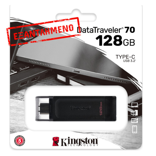 USB 3.2 Kingston Flash Drive 64GB USB-C DT70/128GB