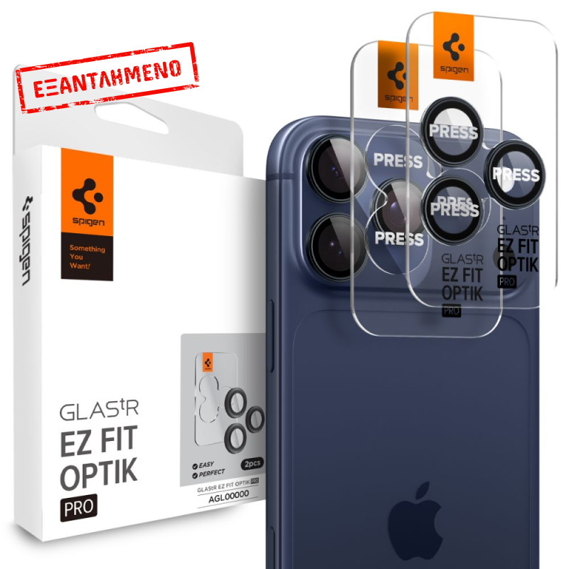 Προστασία Κάμερας Spigen Optik Pro Ez Fit για Apple iPhone 16 Pro 16 Pro Max 17 Pro 17 Pro Max Σκούρο Μπλε 2 Τμχ