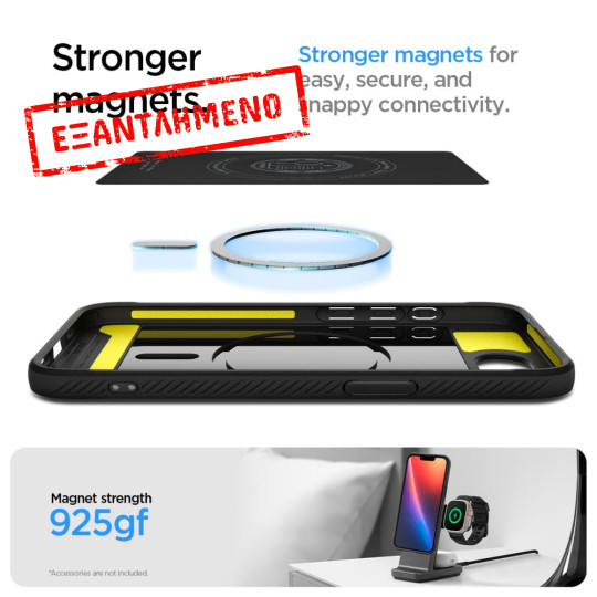 Θήκη Spigen Rugged Armor Magsafe για Apple iPhone 16e 17e Ματ Μαύρη