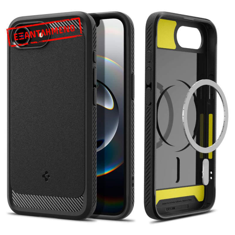 Θήκη Spigen Rugged Armor Magsafe για Apple iPhone 16e 17e Ματ Μαύρη