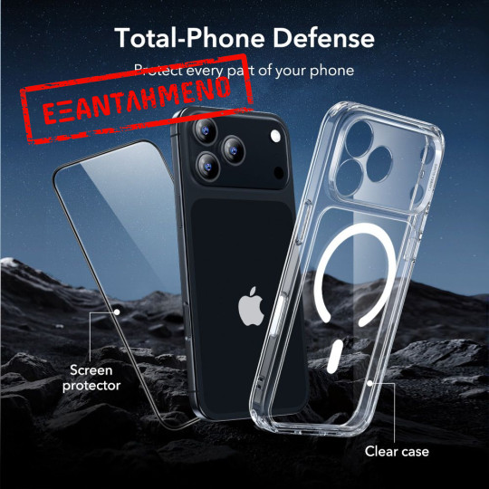 Θήκη Esr Classic Hybrid Magsafe με Tempered glass για iPhone Apple 17 Pro Max  Διάφανο
