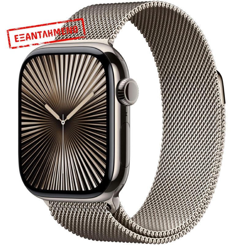 Apple Watch Series 10 4G 42mm GPS eSIM NFC IP6X Aluminum Case Natural με Natural Milanese Loop