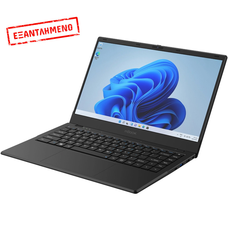 Φορητός Υπολογιστής Maxcom Office mBook 14" Lite Plus Intel® Gemini Lake N4020 4GB/128GB M.2 SSD Μαύρος Windows 11 Home