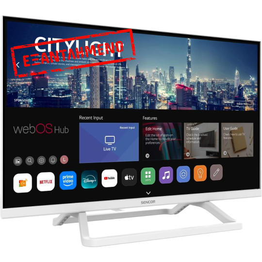 Τηλεόραση Sencor SLE 24S841MBW webOS SMART TV HD Ready HDR 10 24" με Δυνατότητα για Τροφοδοσία 230V και 12V