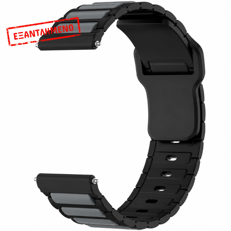 Watchband Hoco WH27 Flexible Series Silicon Strap για Samsung Huawei Xiaomi Vivo OPPO κα 22mm Universal Μαύρο-Γκρι