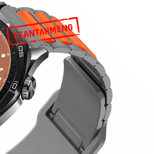 Watchband Hoco WH27 Flexible Series Silicon Strap για Samsung Huawei Xiaomi Vivo OPPO κα 22mm Universal Γκρι-Πορτοκαλί
