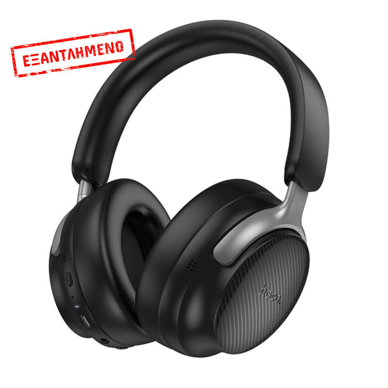 Wireless Ακουστικά Stereo Hoco W53 Plus Tone ANC Hi-Fi v5.4 800mAh με AUX TF Μαύρα