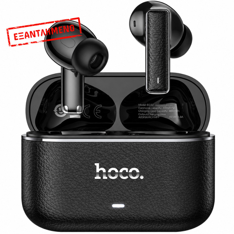 Wireless Hands Free Hoco EQ35 Rhyme TWS ANC ENC Six Mic Noise Reduction v5.4 400mAh 7h Ομιλίας Μαύρα