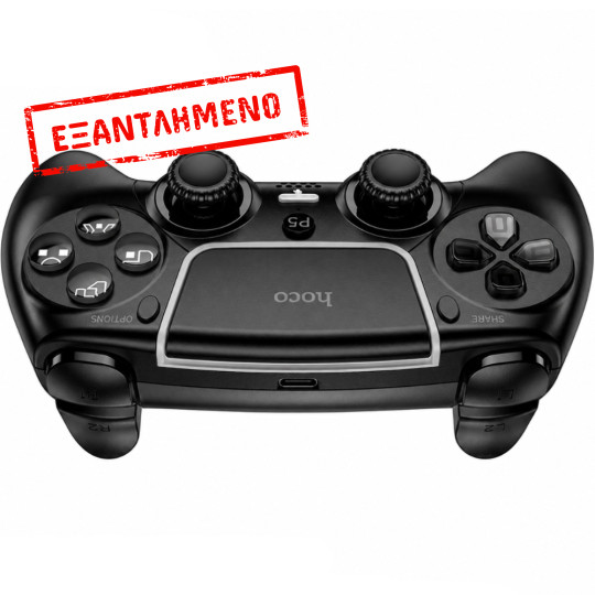 Gamepad Hoco GA32 Dragon RGB 600mAh BT v5.1 Dual Motor Δόνηση Θύρα AUX και Κουμπί Mute Συμβατό με PS5 Μαύρο