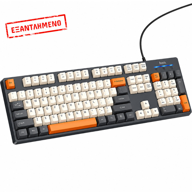Ενσύρματο Πληκτρολόγιο Hoco GM61 Murphy 104 Laser Χαραγμένα Πλήκτρα Λεπτής Μεβράνης με USB-A Καλώδιο 1.45m Ενσύρματο Πληκτρολόγιο Hoco GM61 Murphy 104 Laser Χαραγμένα Πλήκτρα Λεπτής Μεβράνης με USB-A Καλώδιο 1.45m