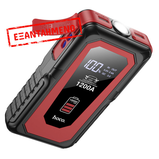 Εκκινητής Μπαταρίας Αυτοκινήτου Hoco QS3 Victory 1200A και Power Bank 10000mAh 18W 2xUSB-A με SOS Mode και Φακό Μαύρος Εκκινητής Μπαταρίας Αυτοκινήτου Hoco QS3 Victory 1200A και Power Bank 10000mAh 18W 2xUSB-A με SOS Mode και Φακό Μαύρος